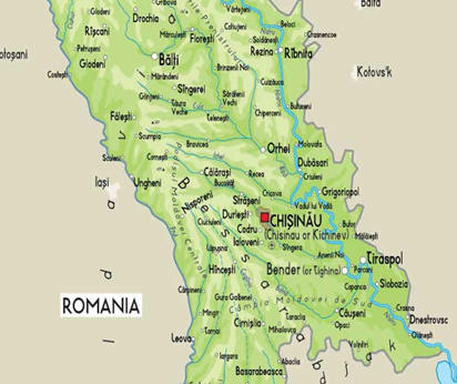 Landkarte von Romania